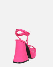LORINA - sandali con tacco e platform in lycra rosa
