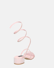 NATALIYA - sandales rosee plates à spirale