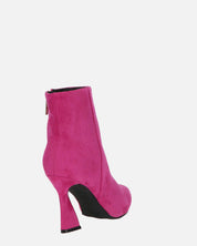 SMILLA - stivaletti in camoscio fucsia con cerniera