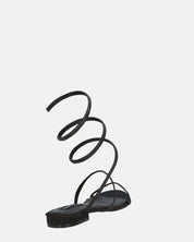 DOMINIKA - tacchi bassi neri con gemme e spirale.