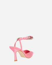 DORIS - scarpe con tacco il lycra rosa chiaro e gemme sul cinturino