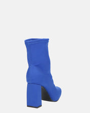 MARGOT - stivaletti in lycra blu con tacco