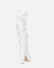JONITTA - stivale alto con tacco bianco