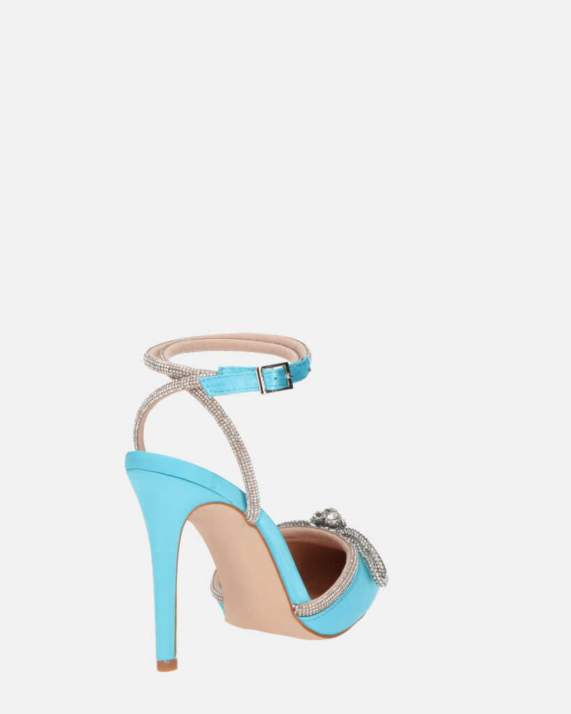 MARETA - escarpins bleus à paillettes