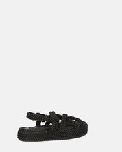 MARIYA - sandali di corda intrecciata neri