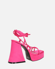LORINA - sandali con tacco e platform in lycra rosa