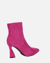 SMILLA - stivaletti in camoscio fucsia con cerniera