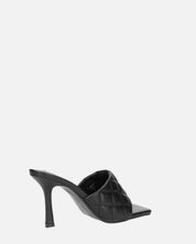 GABY - talon aiguille noir avec bande et coutures