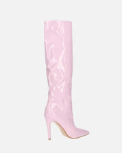 LOLY - stivale con tacco in glassy violetto