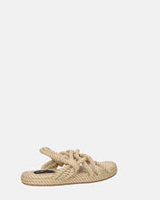 KATERYNA - sandali beige di corda intrecciata