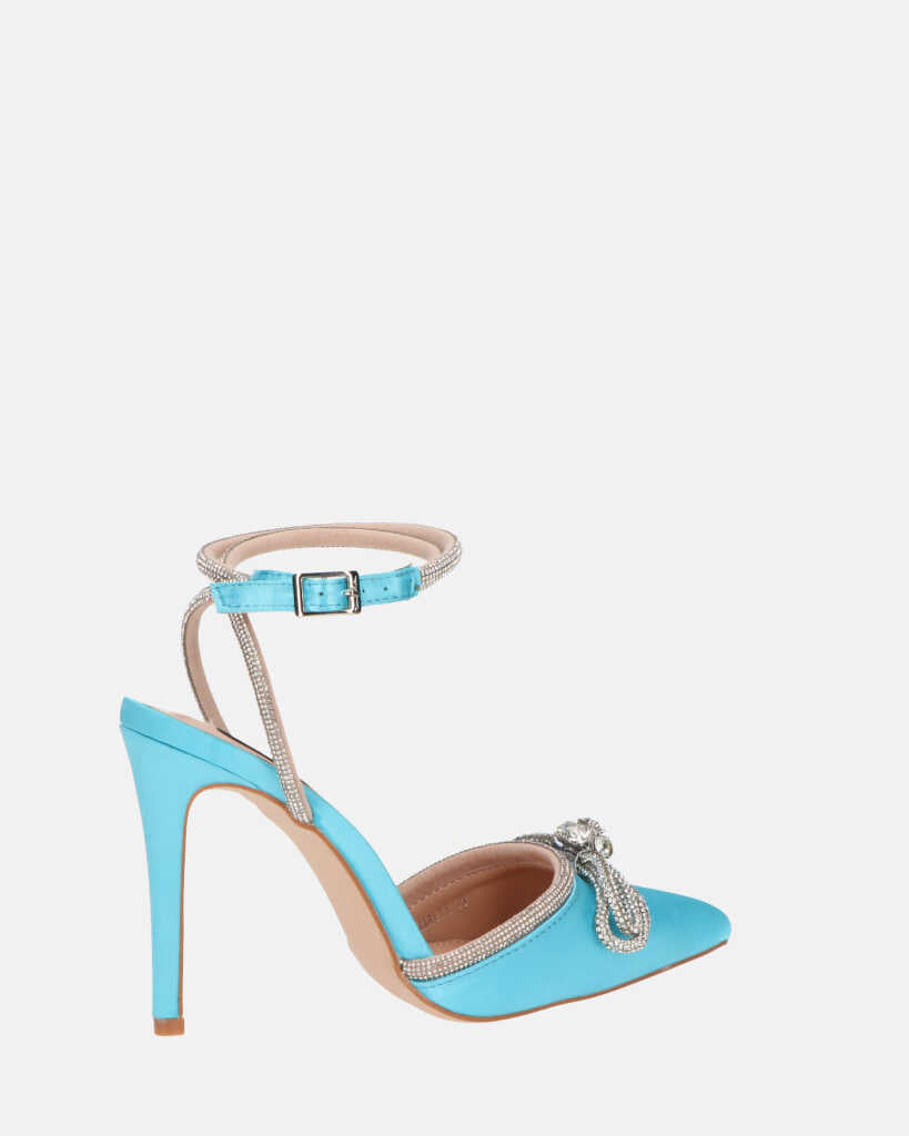 MARETA - escarpins bleus à paillettes