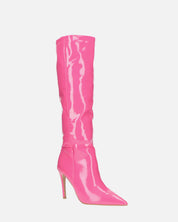 LOLY - stivale con tacco in glassy fuchsia