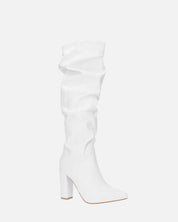 JONITTA - stivale alto con tacco bianco