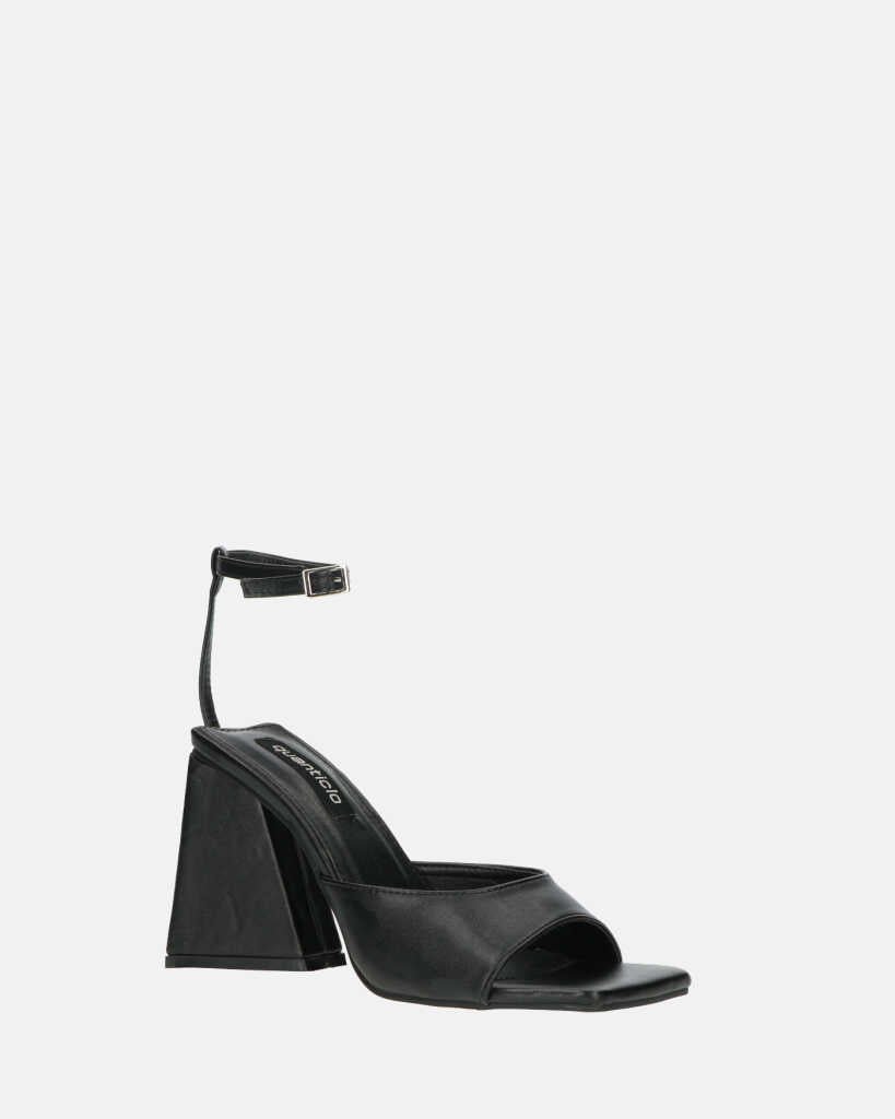 KUBRA - sandali con cinturino in ecopelle nera