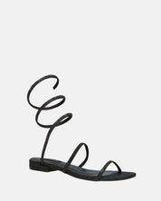 DOMINIKA - tacchi bassi neri con gemme e spirale.