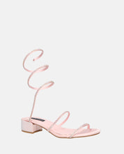 NATALIYA - sandales rosee plates à spirale