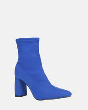 MARGOT - stivaletti in lycra blu con tacco