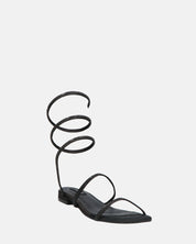 DOMINIKA - tacchi bassi neri con gemme e spirale.