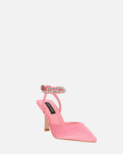 DORIS - scarpe con tacco il lycra rosa chiaro e gemme sul cinturino