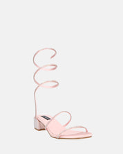 NATALIYA - sandales rosee plates à spirale