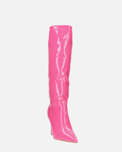 LOLY - stivale con tacco in glassy fuchsia