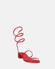 NATALIYA - sandali bassi rossi con spirale