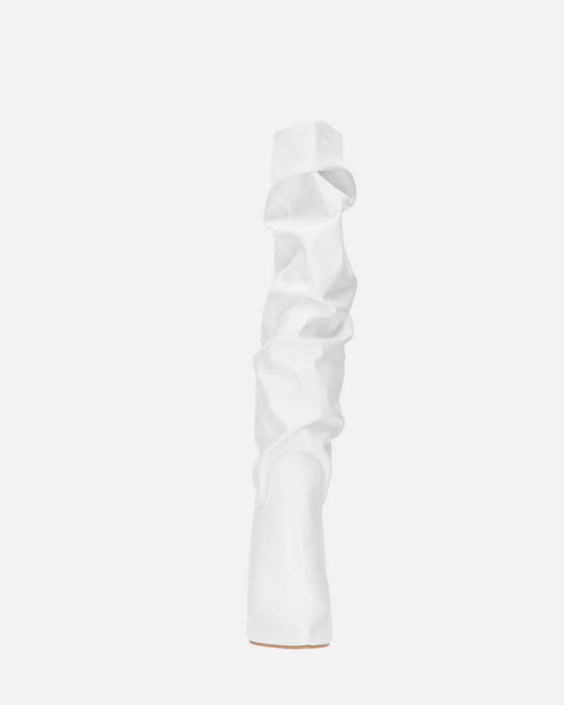 JONITTA - stivale alto con tacco bianco