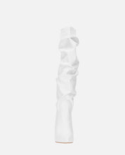 JONITTA - stivale alto con tacco bianco