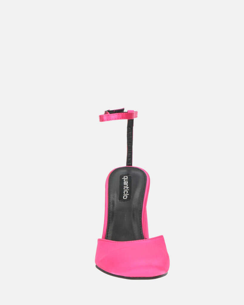 MAYBELLE - sandali in lycra fucsia con tacco cilindrico