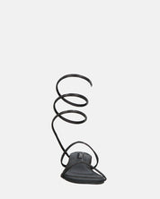 DOMINIKA - tacchi bassi neri con gemme e spirale.