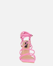 MARISOL - sandali con tacco rosa con lacci