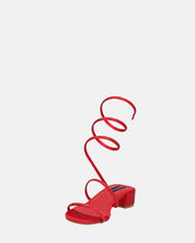 NATALIYA - sandali bassi rossi con spirale