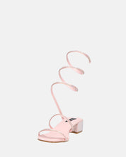 NATALIYA - sandales rosee plates à spirale