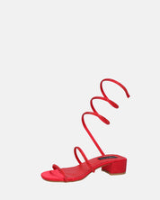 NATALIYA - sandali bassi rossi con spirale