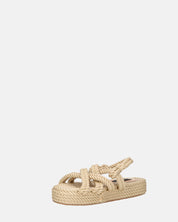 MARIYA - sandali di corda intrecciata beige