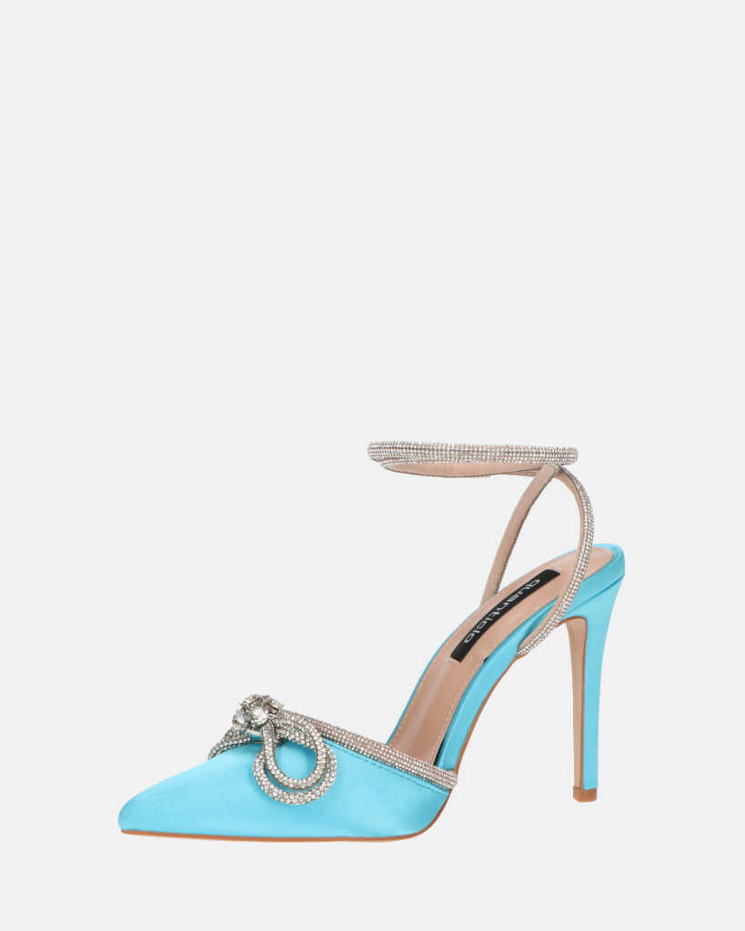 MARETA - escarpins bleus à paillettes