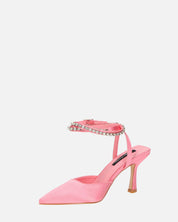 DORIS - scarpe con tacco il lycra rosa chiaro e gemme sul cinturino