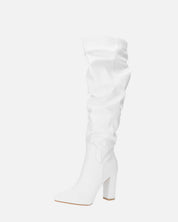 JONITTA - stivale alto con tacco bianco