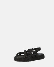 MARIYA - sandali di corda intrecciata neri