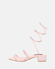 NATALIYA - sandales rosee plates à spirale