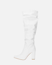 JONITTA - stivale alto con tacco bianco
