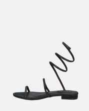 DOMINIKA - tacchi bassi neri con gemme e spirale.