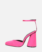 MAYBELLE - sandali in lycra fucsia con tacco cilindrico