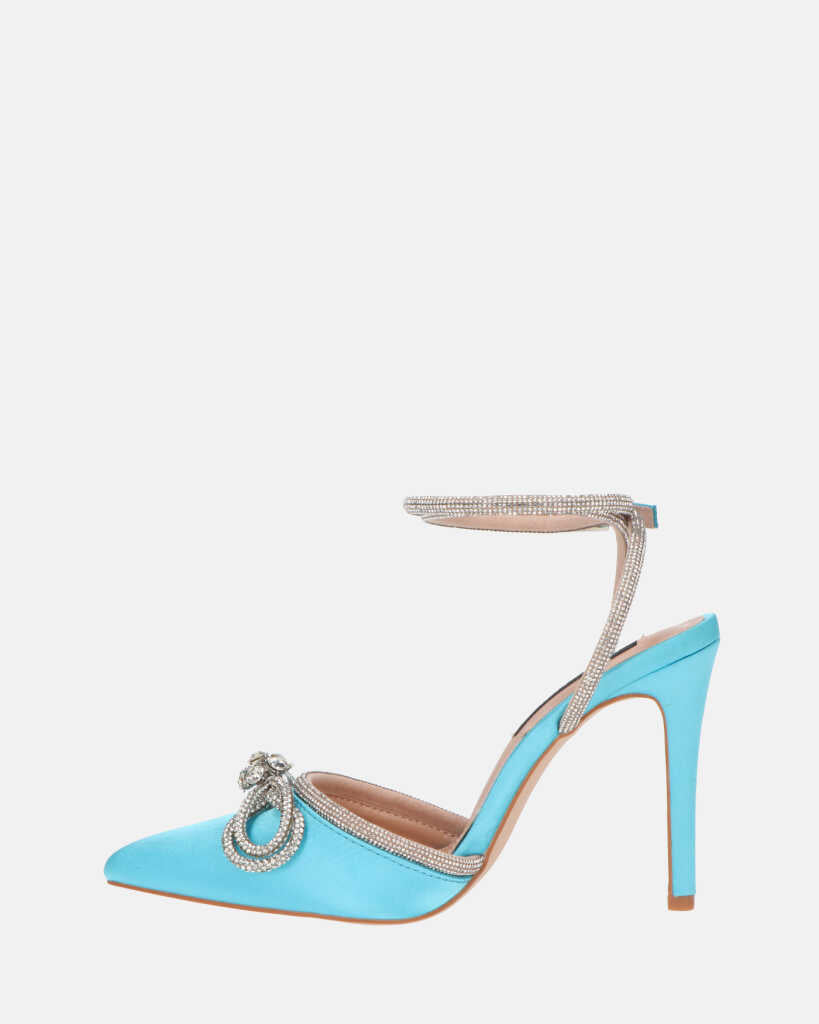 MARETA - escarpins bleus à paillettes