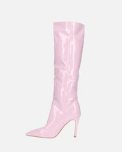 LOLY - stivale con tacco in glassy violetto