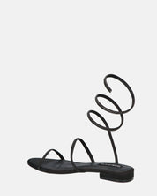 DOMINIKA - tacchi bassi neri con gemme e spirale.