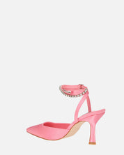 DORIS - scarpe con tacco il lycra rosa chiaro e gemme sul cinturino