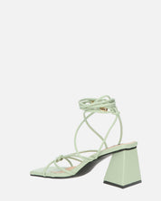 MELISA - sandali con lacci in ecopelle verde