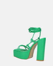 NADITZA - sandali con tacco alto e lacci in ecopelle verde
