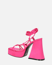 LORINA - sandali con tacco e platform in lycra rosa